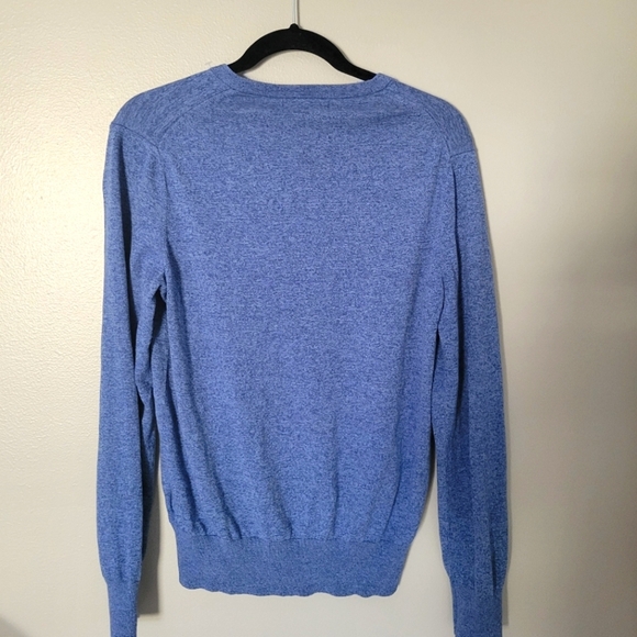 Banana Republic Men's V-Neck Silk Cotton Cashmere Powder Blue Sweater. Size M - Picture 3 of 5